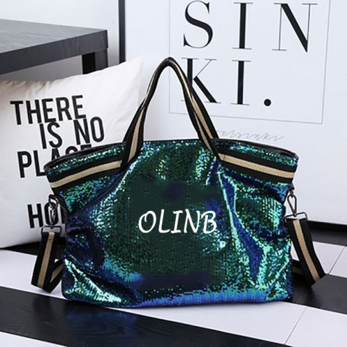 Fashion Holographic Glitter Sequin Shinny Tote Hand Bag