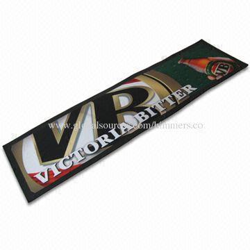 Eco-friendly bar mat with full-color imprinting, made of NBR and nonwoven felt