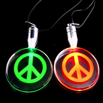 Novelty Flashing LED Necklaces, Made of PS MaterialNew