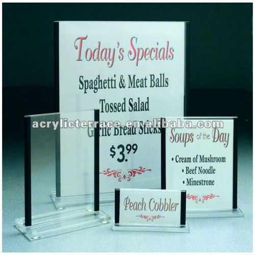 acrylic table holder, menu holder, sign holder VJMH-P