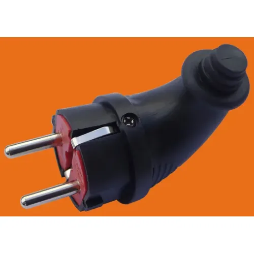 Plugue industrial preto de 2 pinos 16A (P6053)