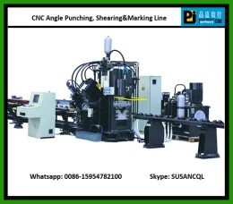 Single Blade Cutting CNC Angle Punching, Shearing And Marking Line