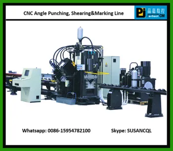 Single Blade Cutting CNC Angle Punching, Shearing And Marking Line