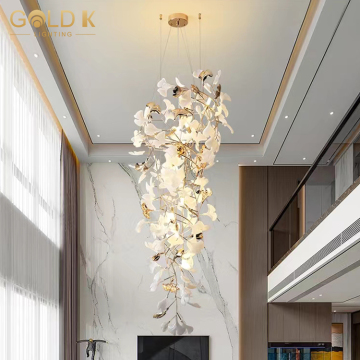 Gold Modern Chandelier Tree Branch Shaped Pendant Light