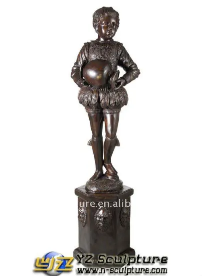 Lovely Children Bronze Fountain With A Pedestal