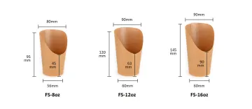 Kraft French Fry Holder Charcuterie Cups 8oz/12oz/16oz