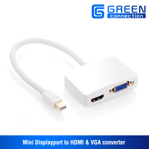 2in 1 Mini Displayport to HDMI VGA converter