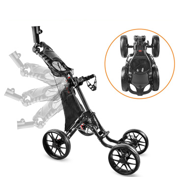 Aluminium 4 wiel opvouwbare golfkar Pull-trolley