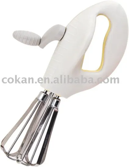 egg whisk with crank handle