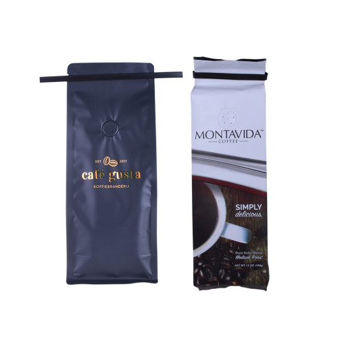 Disesuaikan Dicetak Aluminium Foil Side Gusset Tin Tie Coffee Bag