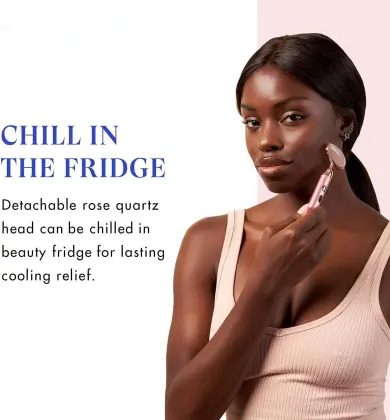 Vibrating Rose Quartz facial Roller