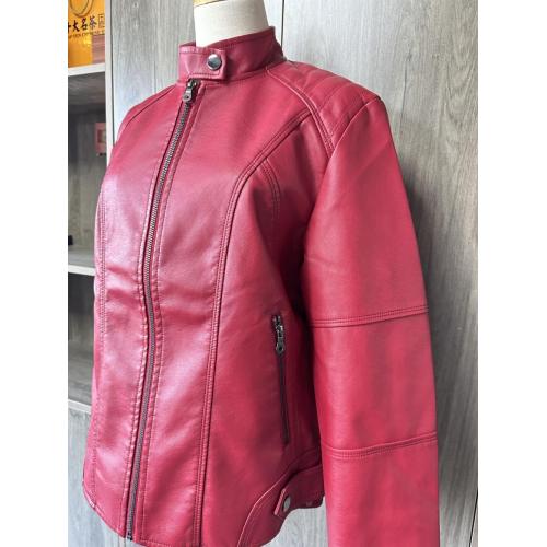 Autumn Custom Outdoor PU Leather Jacket For Women