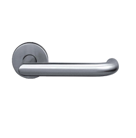 Classic Stainless Steel Door Handles with Round Rosette