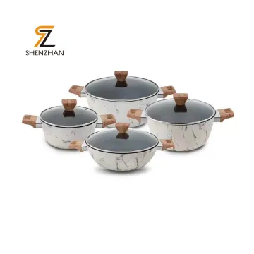 Aluminum Ceramic Non-Stick Soup Pot, Casserole, and Kitchenware Set