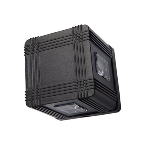 LEDER Czarny kwadratowy kinkiet zewnętrzny LED