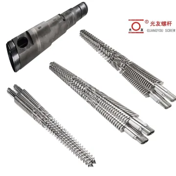 Bimetallic wear-resistant pvc pipe profile conical twin screw at bariles