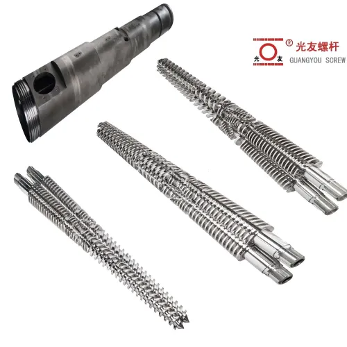 Bimetallic wear-resistant pvc pipe profile conical twin screw at bariles