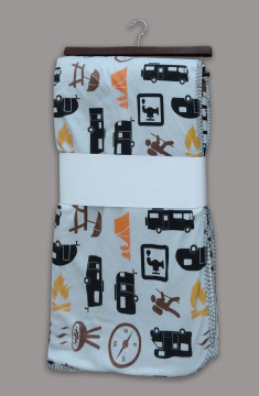 Printed Micro Mink/Sherpa Revs Adult Throw