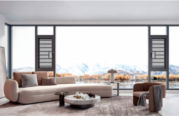 Modern Floor-to-Ceiling Window with Security Screen