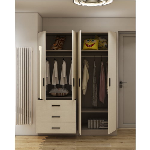 hot sale cheap 2 door wardrobe with 3 drawer