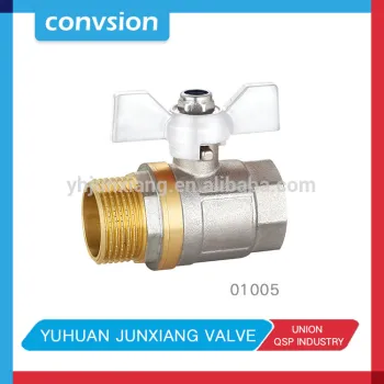 Junxiang 01005 cw617n brass ball valve with butterfly handle
