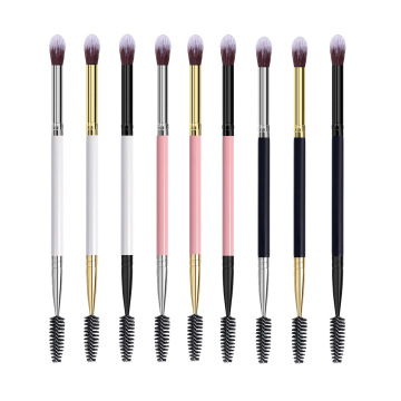 Luxury Dual-Ended Portable Eyeshadow and Eyebrow Smudge Makeup Brush