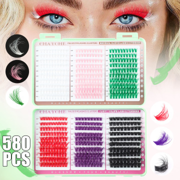 Wholesale DIY Single Tufted Hair False Eyelashes with Glue Set
