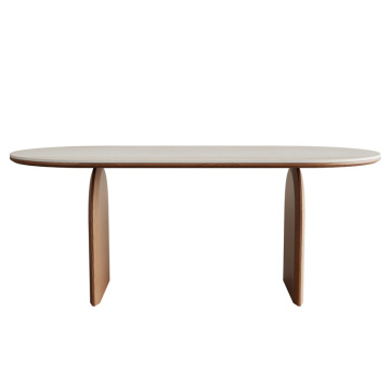 Meja makan desain sederhana oval berkualitas tinggi