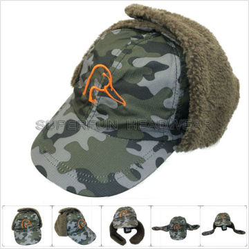 2013 latest custom design camouflage artificial winter hats and leifeng hats