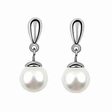 Pearl Earrings, Made of Swarovski Element