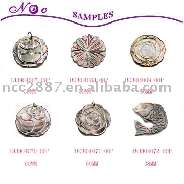 Black shell pendant