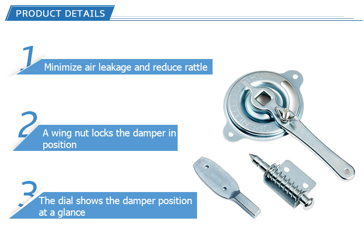 3/8 ", 1/4" Klimaanlage HVAC Damper Quadrant Griff / Dämpferregler