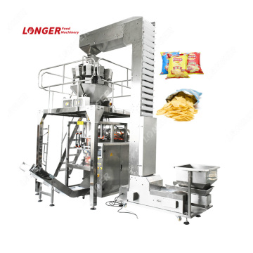 Multihead Automatic Weighing Snack Packing Machine with Label for Banana Chips and Onion Rings