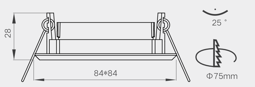 Square Mr16 Fittings