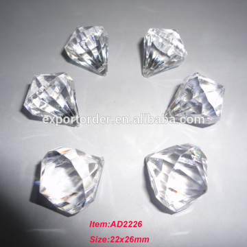 acrylic diamond as vase filler