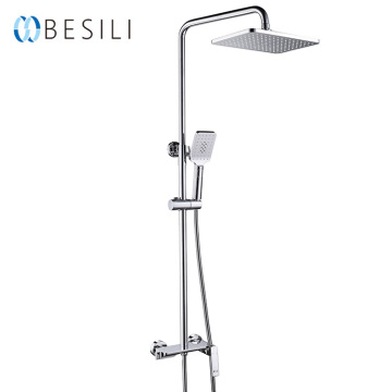 Modern Wall-Mounted Rain Shower Set with Multifunctional Faucets and Taps