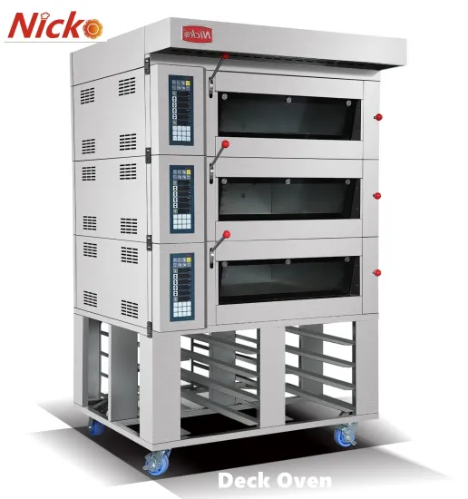 Easy to Push Industrial Baking Machine 3-Deck 6-Tray Electric Bread Oven for Sale