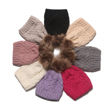 Whole Cheap Plain Long Knit Hat with Pom-pom - Promotional Cotton Knit Beanie Hat