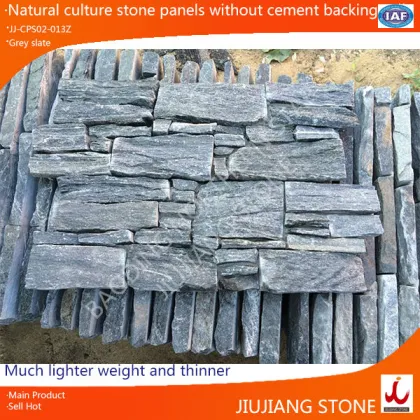 natural slate culture stone panels with mesh backing