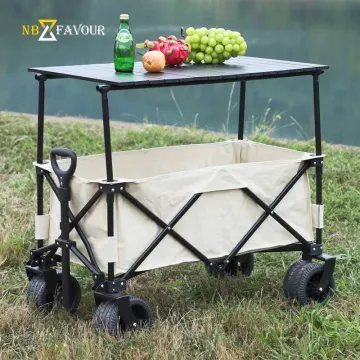 Nb-Favour Outdoor Multipurpose Collapsible Foldable Utility Beach Trolley Hand Cart