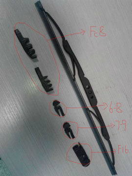 Metal frame Universal car windshield wiper blade