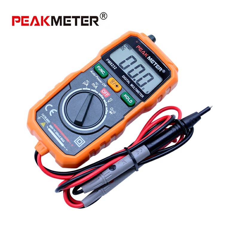 Ammeter Multimeter HYELEC MS8232 Non-Contact Mini Digital Multimeter DC AC Voltage Current Tester Data Hold Auto Power off