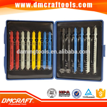 14pc Jigsaw Blade Set T Shank Fitting Jig Saw Metal Plastic Wood Blades