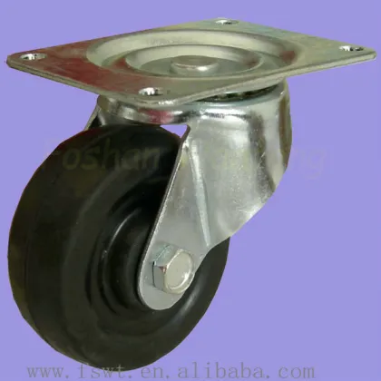 Light Duty Flat Boy Swivel Top Plate Cabinet Rubber Caster Wheels