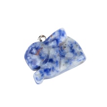 Sodalite Handmade Craved 1.0 Inch Rabbit Pendant for DIY Making Jewelry Necklace