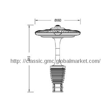 jardín poste luz led al aire libre 12-48w IP65