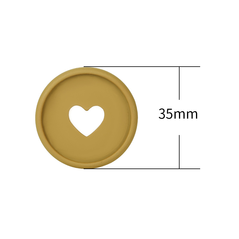 35MM Heart-shaped Planner Disc Matte Mushroom Binding Buckle Notebook Binder Ring 360 Degree Foldable Binder School Accessories