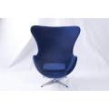 Blue Velvet Arne Jacobsen Egg Chair Replica