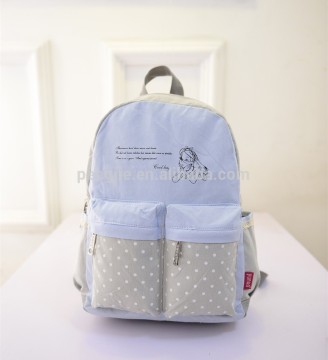 Lovely teenager gilrs backpack school bag cotton student bag