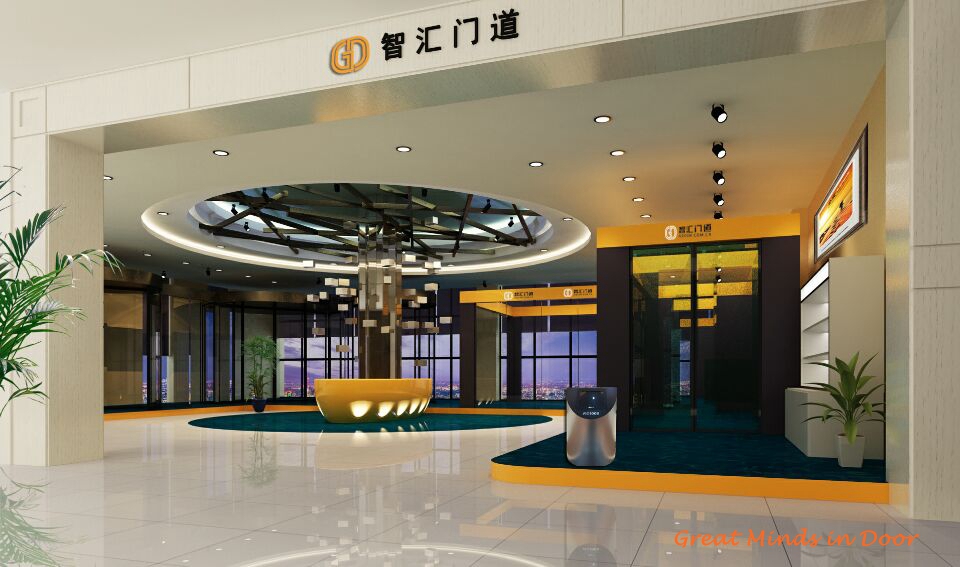 Automatic Door Design Sketch of Ningbo GDoor Showroom